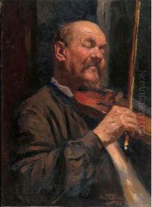 Violinist by Vladimir Egorovic Makovsky