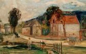 Old Farmhouses In A French Village. "vieilles Fermes"