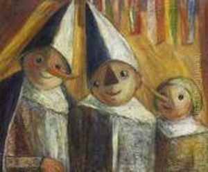 Trois Enfants Avec Drapeau