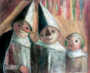 Trois Enfants Sous Les Petits Drapeaux