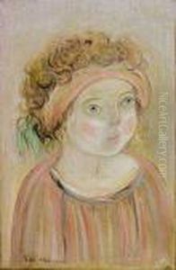 Dziewczynka W Lokach (enfant, Dziecko) by Tadeusz Makowski