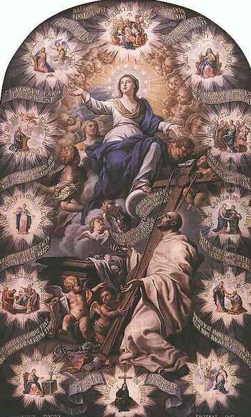 Saint Bernard before Mary 1725 - view 1