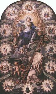 Saint Bernard before Mary 1725