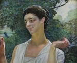 Diana. Portret Marii Sozanskiej, Zony Malarza Michala by Jacek Malczewski