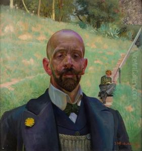 Autoportret Z Muza by Jacek Malczewski
