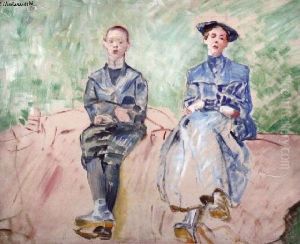 Rafal I Julia - Portret Dzieci Artysty by Jacek Malczewski