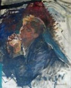 Modlacy Sie Mlodzieniec by Jacek Malczewski