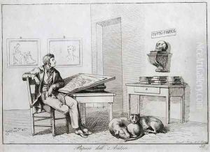 The Artists Rest, 1815 by Bartolomeo Pinelli