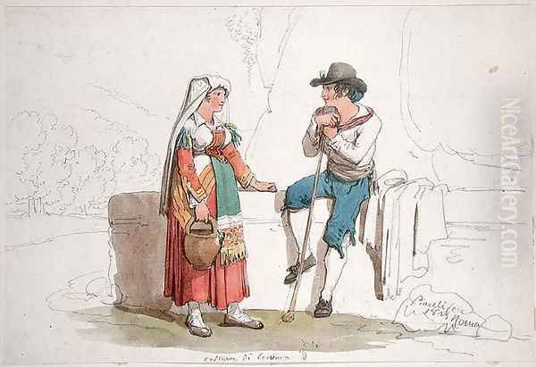 Peasant and Woman from Cervara, 1825 - view 1