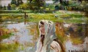 Kobieta Na Tle Pejzazu by Jacek Malczewski