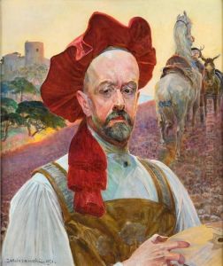 Autoportret Z Zamkiem W Tle, 1921 R. by Jacek Malczewski