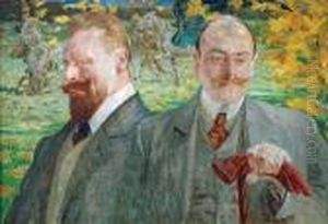 Jesienia: Portret Podwojny by Jacek Malczewski
