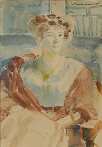 Portrait Of Marchese Guilia Asinari Di Bernezzo, Wife Of Witold Hausner