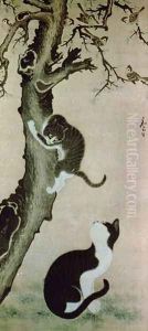 Cats, 17th century by Sang-Byok Pyon