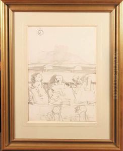 Postacie - Szkic Kompozycyjny by Jacek Malczewski