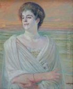 Portret Damy Na Tle Morza Portret Damy Na Tle Morza
