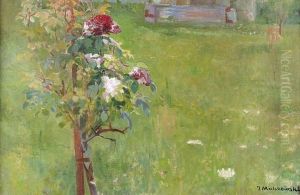 Gartenlandschaft Mit Bluhender Rose. by Jacek Malczewski