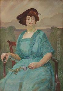 Portret Kobiety W Kapeluszu Z Piorem by Jacek Malczewski