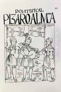 Francisco Pizarro c.1478-1541 and Diego de Almagro 1475-1538 Reconciled at Castille