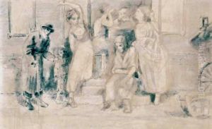 Przed Szynkiem, Ok. 1870 by Jacek Malczewski