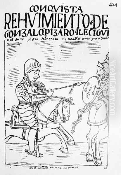 Pedro de La Gasca Sent to Peru to Put Down the Rebellion of Gonzalo de Pizarro c.1502-48 - view 1