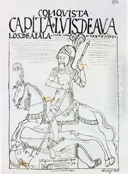 Captain Luis de Avalos killing an Inca - view 1