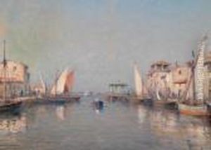 Schiffe Im Hafen by Charles Malfroy