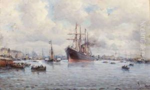 Le Normandie Sortant Du Havre