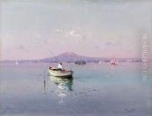 Bateau De Peche Devant Le Port De Toulon. by Charles Malfroy