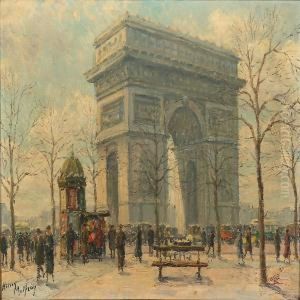 At The Arch Of Triumph In Paris