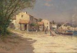 Fishingvillage On The Coast by Henri Malfroy