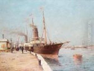 L'embarcadere Des Bateaux De Trouville A Honfleur