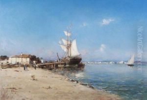Goelettes Sur L'etang De Berre by Henri Malfroy