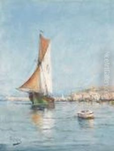 Sudfranzosische Hafenpartie Mit Segelboot. by Henri Malfroy