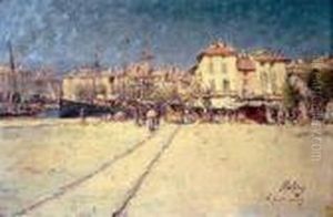 Toulon, Le Port Marchand.. by Henri Malfroy