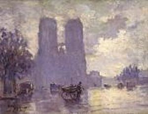 Vista De Notre Dame De Paris by Henri Malfroy