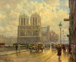 Les Quais Et Notre-dame De Paris by Henri Malfroy