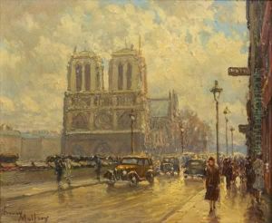Les Quais Et Notre-dame by Henri Malfroy
