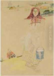 The Milkmaid by Philippe Andreevitch Maliavine