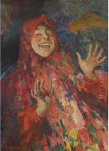 Laughing Girl by Philippe Andreevitch Maliavine