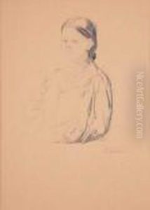 Portrait De Jeune Femme Russe by Philippe Andreevitch Maliavine
