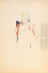 Head And Torso Of Woman In Russian Dress by Philippe Andreevitch Maliavine