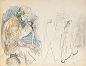Old Peasant Couple In Discussion