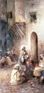 Arab Musicians in a Village Street by Philippe Pavy