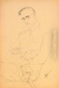 Study For A Portrait Of King Alexander I Of Yugoslavia by Philippe Andreevitch Maliavine