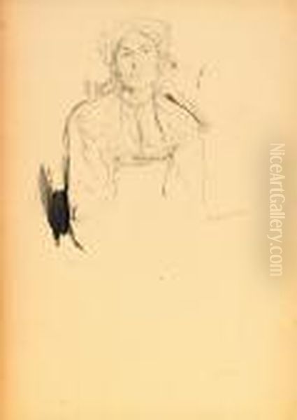 Head And Torso Of Woman In Kerchief - view 1