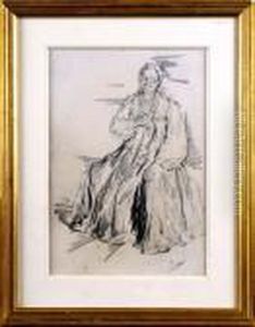 Portrait De Femme by Philippe Andreevitch Maliavine