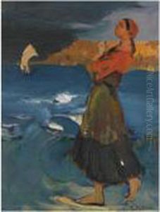 On The Seashore by Philippe Andreevitch Maliavine