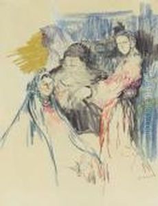 Three Russian Peasants by Philippe Andreevitch Maliavine