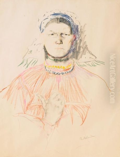 Peasant Woman In A Red Blouse - view 1